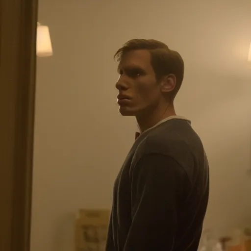 Image similar to Live Action Still of Jerma in Rudy (film), real life, hyperrealistic, ultra realistic, realistic, highly detailed, epic, HD quality, 8k resolution, body and headshot, film still