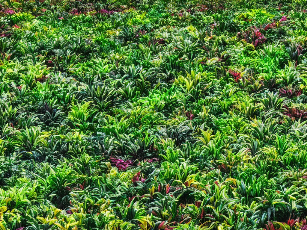 Image similar to professional digital art of a jungle of plastic plants, high quality, hd, 4 k, 8 k,