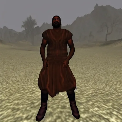 Prompt: kanye west in morrowind