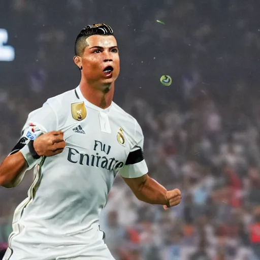 Image similar to ronaldo winning ballandor 2 0 2 2, ultra realistic, 8 k, award winning photography