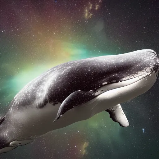 Image similar to Whale in Space, Hyper realistic 8k