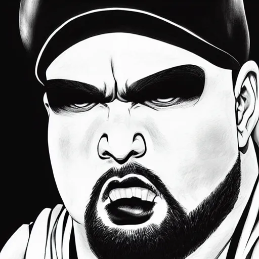 Image similar to ultra realistic portrait painting of big pun, art by akira toriyama, 4 k, dragon ball artstyle, cel shaded, highly detailed, epic lighting