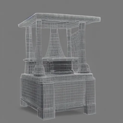 Image similar to pencil sketch of never seen before 3 d printer