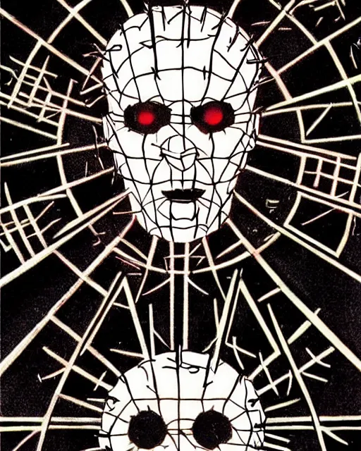 Prompt: Hellraiser 90s movie poster style