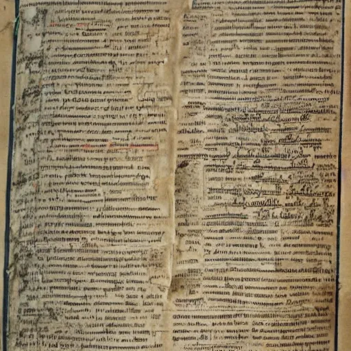 Image similar to an old, worn parchment depicting detailed instructions of how to use an iphone