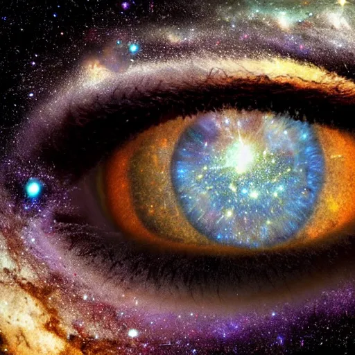 Image similar to the universe in an eye