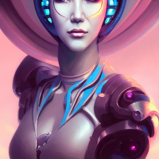 Image similar to a portrait of a beautiful cybernetic geisha, cyberpunk concept art by pete mohrbacher and wlop and artgerm and josan gonzales, digital art, highly detailed, intricate, sci-fi, sharp focus, Trending on Artstation HQ, deviantart, unreal engine 5, 4K UHD image