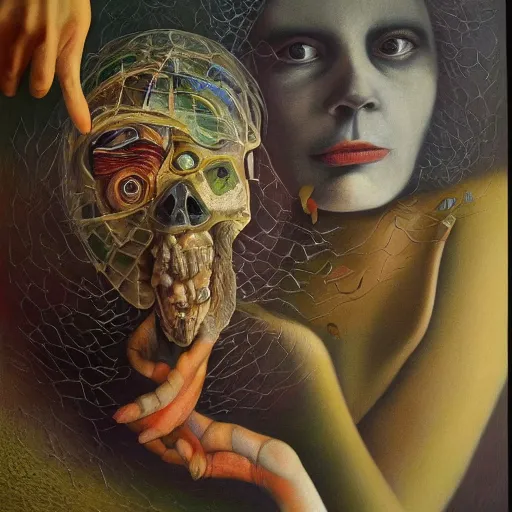 Image similar to fear lost, surrealism, oil on canvas, high detail, masterpiece