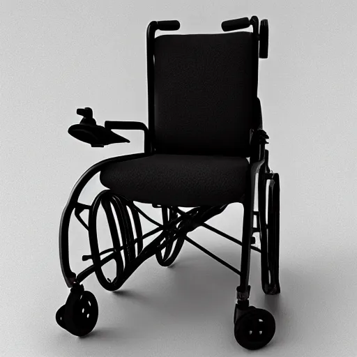 Image similar to a sculpture of a wheelchair, by Scott Weaver, ultra detailed, realism, 8k, octane render, unreal engine