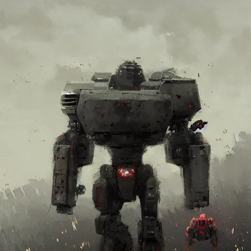 Image similar to mech art by jakub rozalski