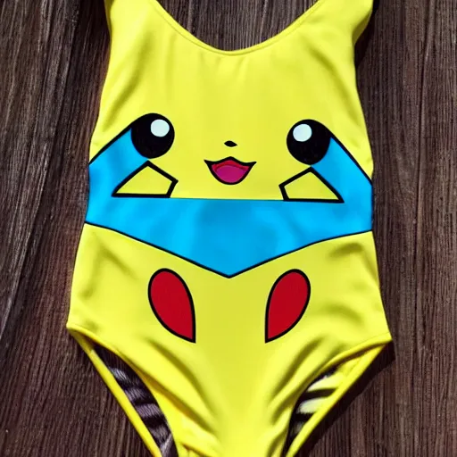 Image similar to pikachu woman in a microkini