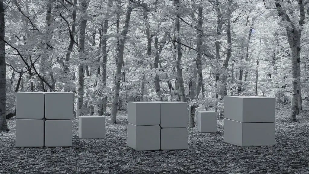 Prompt: infrared indescribable hub cube ( s ) in nature