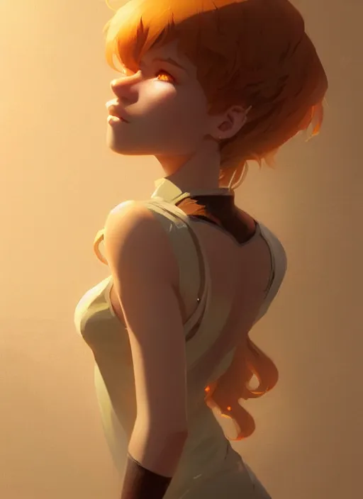 Prompt: ultradetailed beautiful panting of a stylish young lady wearing a brown foxgirl suit, dramatic, she has blond hair, distressed, volumetric light, by greg rutkowski, ilya kuvshinov, james jean, makoto shinkai, on artstation