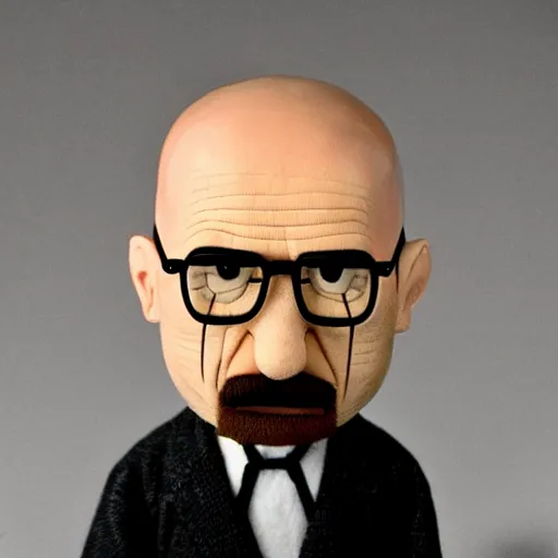 Prompt: walter white from breaking bad as a muppet