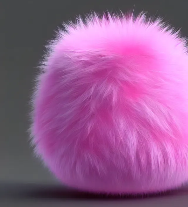 Prompt: high quality 3 d render hyperrealistic very cute small pink little spherical creature, plush mascot, short spiky dense fluffy smooth hair, photo from the side, pink fluffy fur, 1 5 0 mm, beautiful natural soft light, rim light, smooth background, artstation, ultra detailed, elegant, ultra detailed, metallic armor, octane render