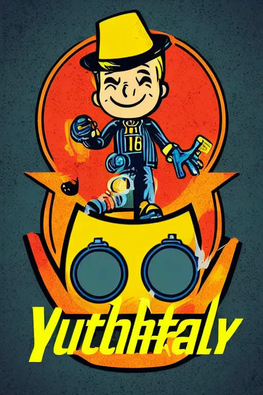 Image similar to fallout 7 6 retro futurist illustration art by butcher billy, sticker, colorful, illustration, highly detailed, simple, smooth and clean vector curves, no jagged lines, vector art, smooth andy warhol style