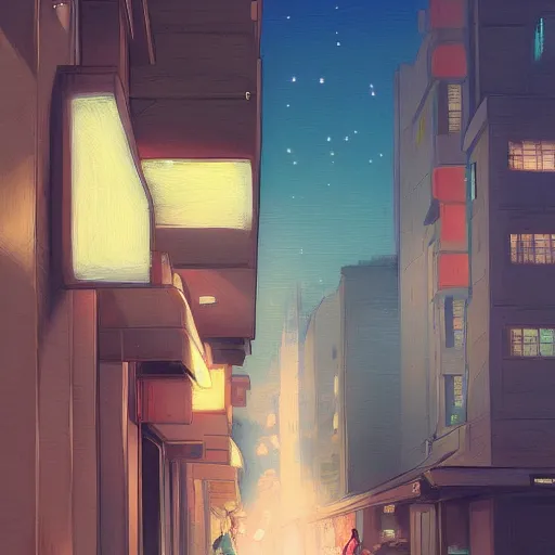 Image similar to a girl smoking, beautiful face, street at night, long hairfine art painting by makoto shinkai, featured on pixiv, hd