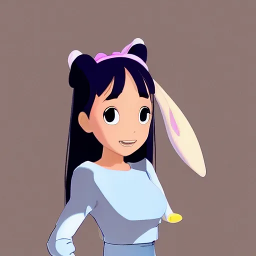 Image similar to portrait of ariana grande by Pixar and Studio Ghibli and greg rutkowksi