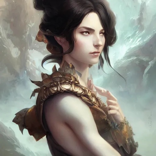 Image similar to full body portrait of an girl, D&D, fantasy, intricate, elegant, highly detailed, digital painting, artstation, concept art, smooth, sharp focus, illustration, art by artgerm and greg rutkowski and peter mohrbacher