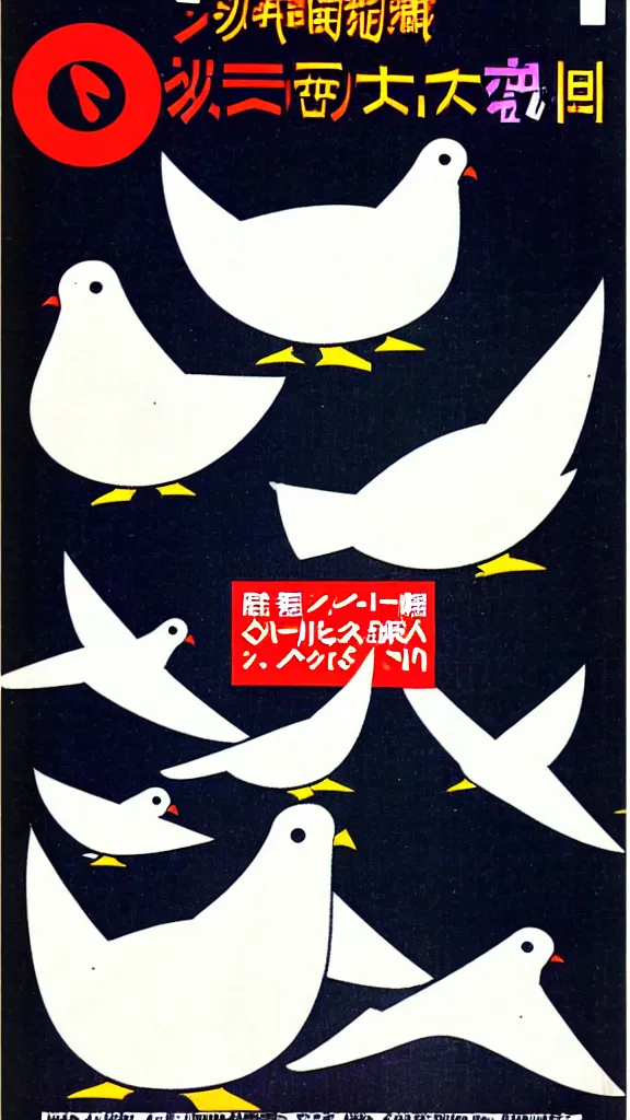 Image similar to 1 9 8 0 s japanese magazine advert for pigeon computer