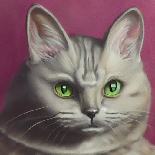 Image similar to ultra realistic painting of a lovecraftian horror cat