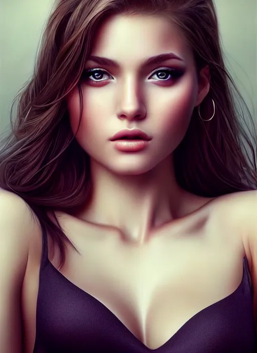 Image similar to a gorgeous american female photo, professionally retouched, soft lighting, realistic, smooth face, full body shot, torso, dress, perfect eyes, sharp focus on eyes, 8 k, high definition, insanely detailed, intricate, elegant, art by artgerm and jason chan