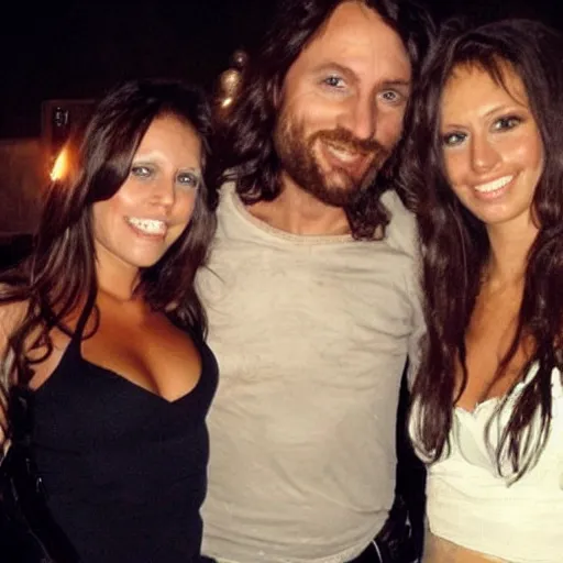 Prompt: jesus christ partying with beautiful women, realistic