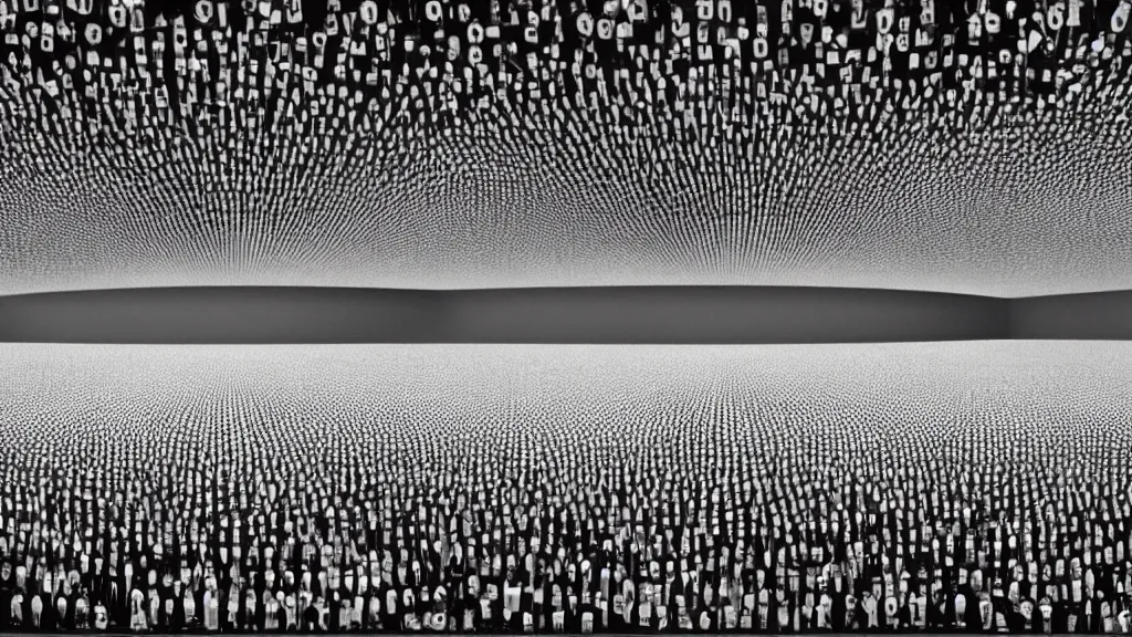 Image similar to the newest masterpiece of salvador dali and ryoji ikeda, it is called ; time doesn't exist