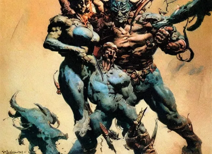 Image similar to by frazetta