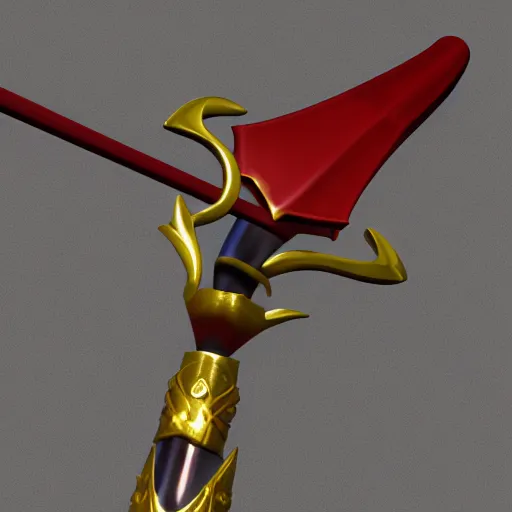 Prompt: 3 d render portrait of a fantasy magic bow weapon