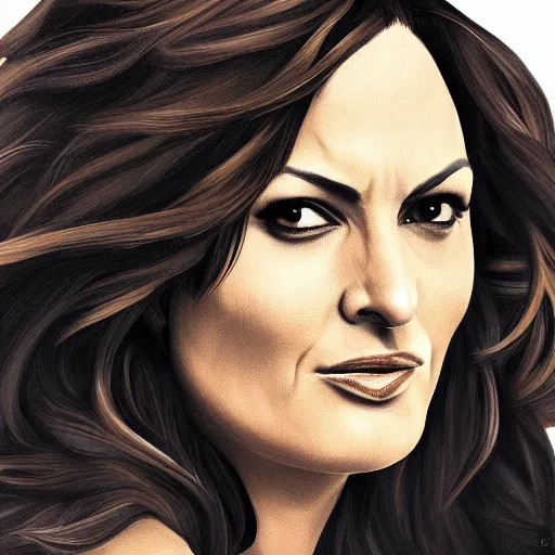 Image similar to mariska hargitay, digital painting, ultradetailed