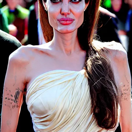 Image similar to an amazing award winning photo of angelina jolie as princess zelda