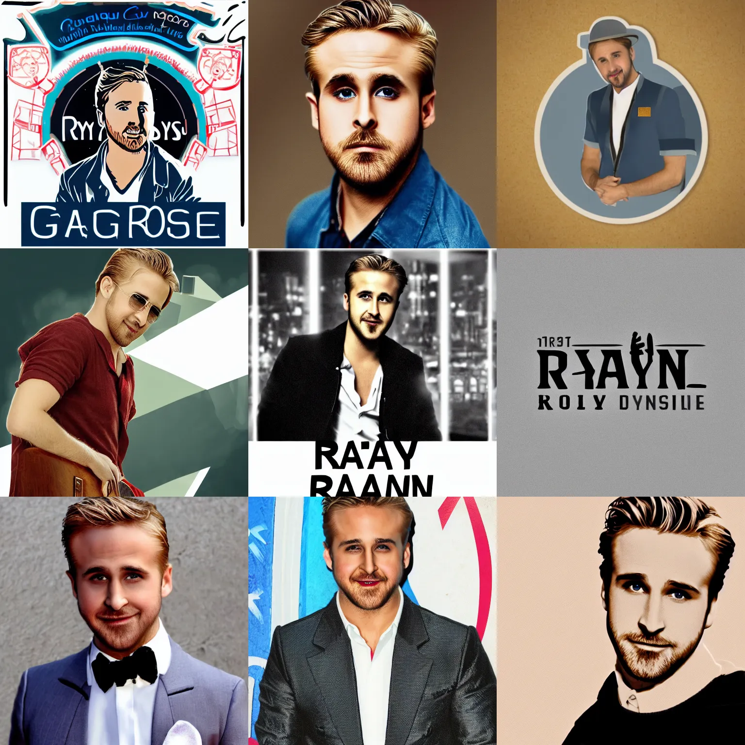 Prompt: logo rayan gosling