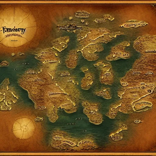Image similar to fantasy map, high resolution, atlas, high quality