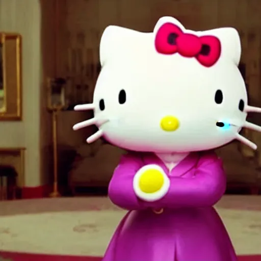 Prompt: joe biden as hello kitty, film still, cinematic lighting