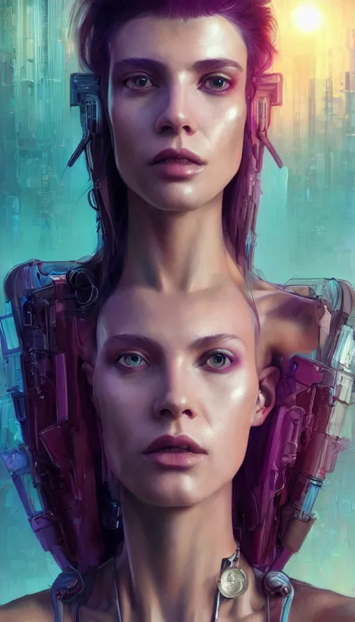 Image similar to cyberpunk, perfectly-centered-Portrait of the most beautiful woman on the planet, 80s fashion, high fashion, sweaty, high heels, insane, intricate, highly detailed, digital painting, artstation, concept art, smooth, sharp focus, illustration, Unreal Engine 5, 8K, art by artgerm and greg rutkowski and alphonse mucha