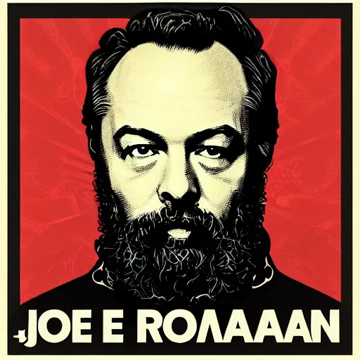 Prompt: the joe rogan podcast with karl marx and elon musk, intricate, highly detailed, digitial painting, art by shepard fairey