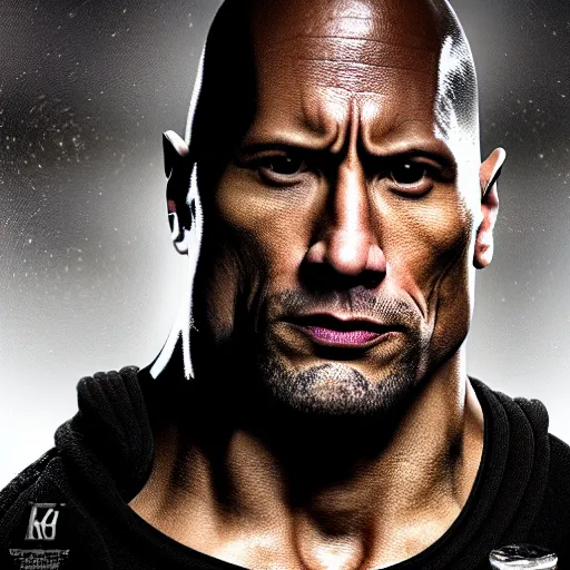 Image similar to Dwayne Johnson in the punisher digital art 4k detailed super realistic