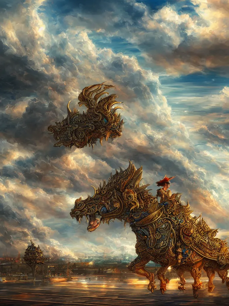 Image similar to I get to the airport. wide view ,nice clouds, godray, fantasy, intricate, richly detailed colored 3D illustration with background completely , Artgerm highly detailed, digital painting, trending on artstation, sharp focus, , illustration,