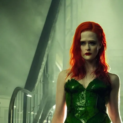 Image similar to 4 k award - winning still of evan rachel wood as poison ivy