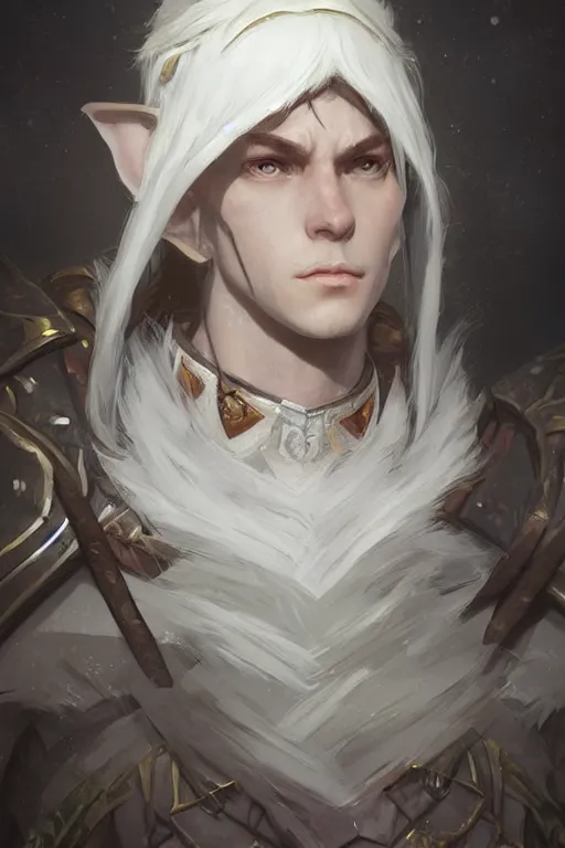 Prompt: dungeons and dragons elf cleric character closeup side profile portrait, dramatic light, dungeon background, 2 0 0 mm focal length, painted by stanley lau, painted by greg rutkowski, painted by stanley artgerm, digital art, trending on artstation