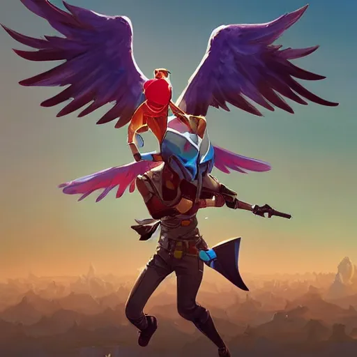 Image similar to baby Peanut with wings , fantasy art apex fortnite Video game icon, 2d game art gta5 cover , official fanart behance hd artstation by Jesper Ejsing, by RHADS, Makoto Shinkai and Lois van baarle, ilya kuvshinov, rossdraws