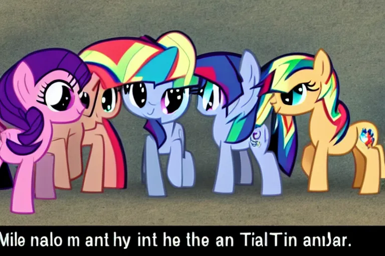 Prompt: my little pony in the taliban