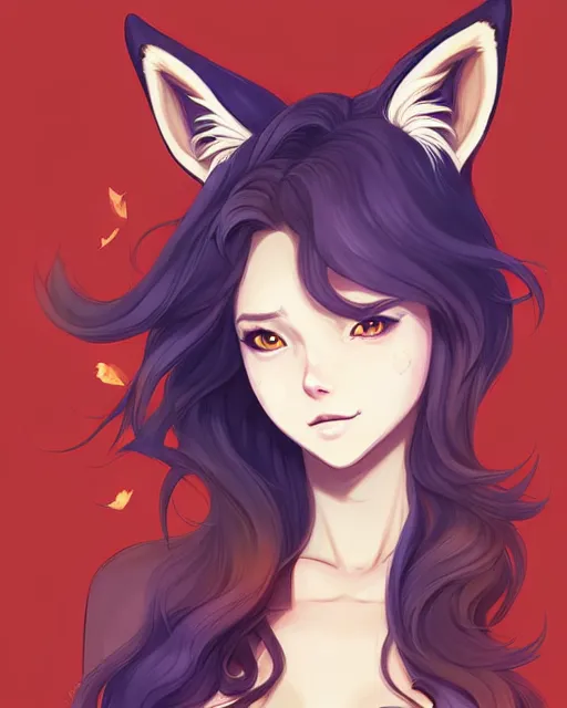 Image similar to fullbody portrait of wild half - fox woman with fox nose and ears, wearing summer jeans shorts and tshirt, anime art, concept art, detailed attractive face with fox nose and fox mouth, symmetrical, trending on pixiv, by lois van baarle by sung choi by john kirby artgerm style pascal blanche and magali villeneuve