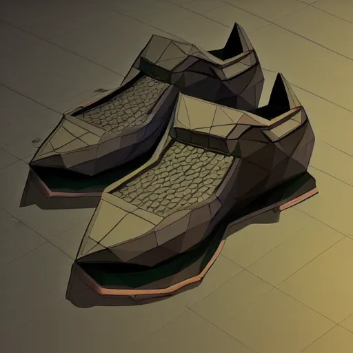 Image similar to low poly 8 k in style of half - life damaged shoe, high textured, conceptual, intricate detailed painting, illustration sharp detail, manga 1 9 9 0