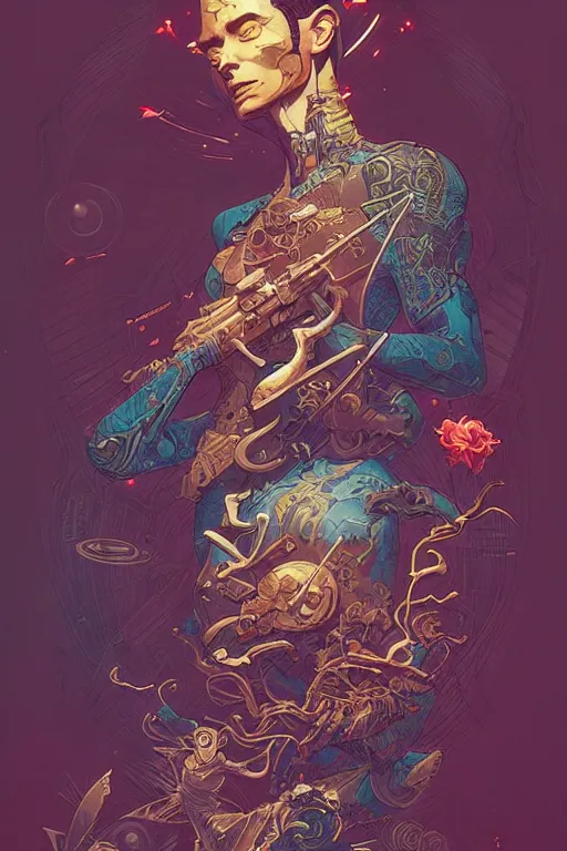 Image similar to tattoo design by kilian eng and victo ngai and james jean and peter mohrbacher and craig mullins