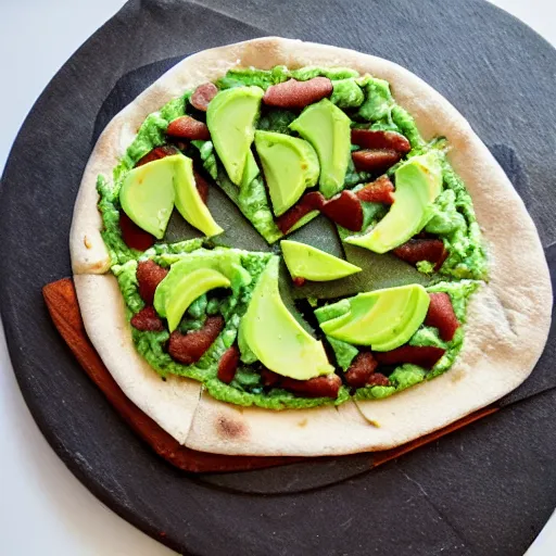 Image similar to avocado pizza