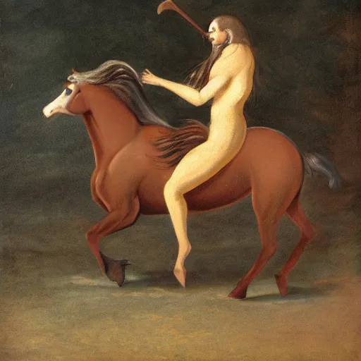Image similar to centaur riding a horse