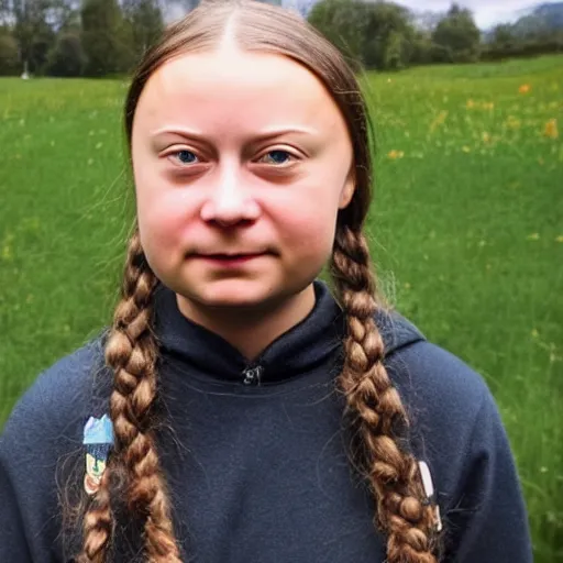 Prompt: greta thunberg shaped like thomas the tank engine