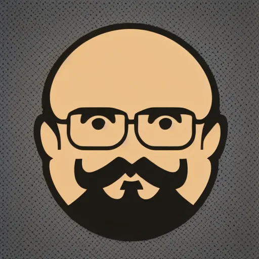 Image similar to bearded man turns bowl on woodlathe, vector art, simple, clean, monochromatic